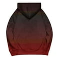 thumbnail image 5 of Levmjia Oversized Hoodies for Women Casual Gradient Long Sleeve Hooded Lace Up Sweatshirts Pullover Outfits Wine,S, 5 of 6