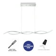 thumbnail image 7 of C Cattleya 2-Light Silver Wave Spiral LED Chandelier, 7 of 7