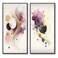 thumbnail image 2 of Designart "Movement in Deep Purple I" Abstract Geometric Framed Wall Art Set Of 2 - Purple Geometric Gallery Wall Frame Set For Home Decor, 2 of 6