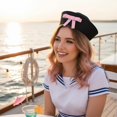 thumbnail image 5 of Hsqqdc Sweet Bow Sailor Hat, Navy Yacht Cap Simple Style for Nautical Events, 5 of 7