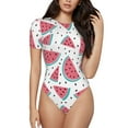 thumbnail image 1 of Fotbe Watermelon Body de Mujer con Cuello Redondo y Mangas Cortas, Sin Mangas Ajustado, Suave, Cómodo y Básico-Small, 1 of 7