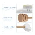 thumbnail image 3 of Miangastore Honey Pot with Dipper Stick Ceramic with Lid Bee Container for Kitchen, 3 of 9