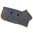 thumbnail image 1 of Toalla de albornoz, albornoz para perro usable Toalla suave para mascotas Perro de secado súper absorbente gris M Gloria Albornoz Suave, 1 of 9