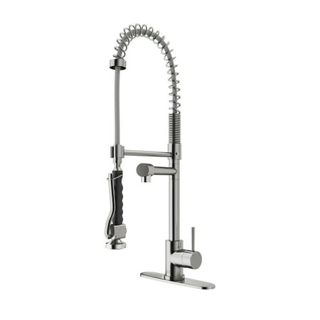 Vigo Pull-Out Spray Kitchen Faucet with Deck Plate