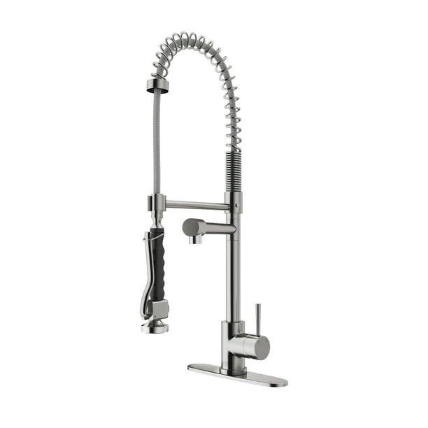 Vigo Pull-Out Spray Kitchen Faucet with Deck Plate