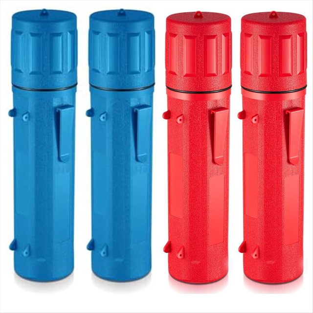 4 Piezas Tubo de Almacenamiento de Varillas de 14 Pulgadas Contenedor de Varillas de Soldadura A Prueba de Aire Impermeable Rojo y Azul