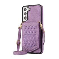 Dteck PU Leather Wallet Cover for Samsung Galaxy S22 Plus 5G Crossbody Case with Credit Card Holder 6.6", Women Girl Purse Kickstand Galaxy S22 /S22 Plus Cover,Purple