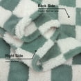 thumbnail image 7 of HOMRITAR Checkered Baby Blanket for Boys Sage Green Fluffy Fuzzy Blankets with 3D Chessboard Grid, Warmer Comfort Reversible Lightweight Bed Blanket for Toddlers Infant or Newborn 30 x 40 Inch C29, 7 of 7