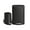 black, variant on Stainless Steel Trash Can Combo Set, 13+2.6 Gal Kitchen Garbage Can with Step-On Pedal & Soft-Close Lid, Waste Bin with Inner Bucket for Bathroom Office