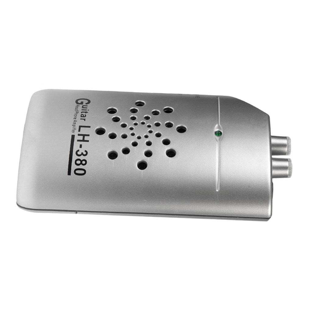 LeeQinersw Metal 3W Headphone Amplifier Loudspeaker Silver for Guitar Bass Accessory
