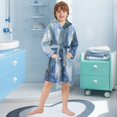 thumbnail image 5 of FORMRS Niños Bathrobe Unisex Hooded Robe Soft Plush Pajamas Sleepwear, Size 2-3T, Plants and River, 5 of 7