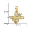 thumbnail image 3 of Finest Gold 10K I Heart TENNIS Charm, 3 of 4