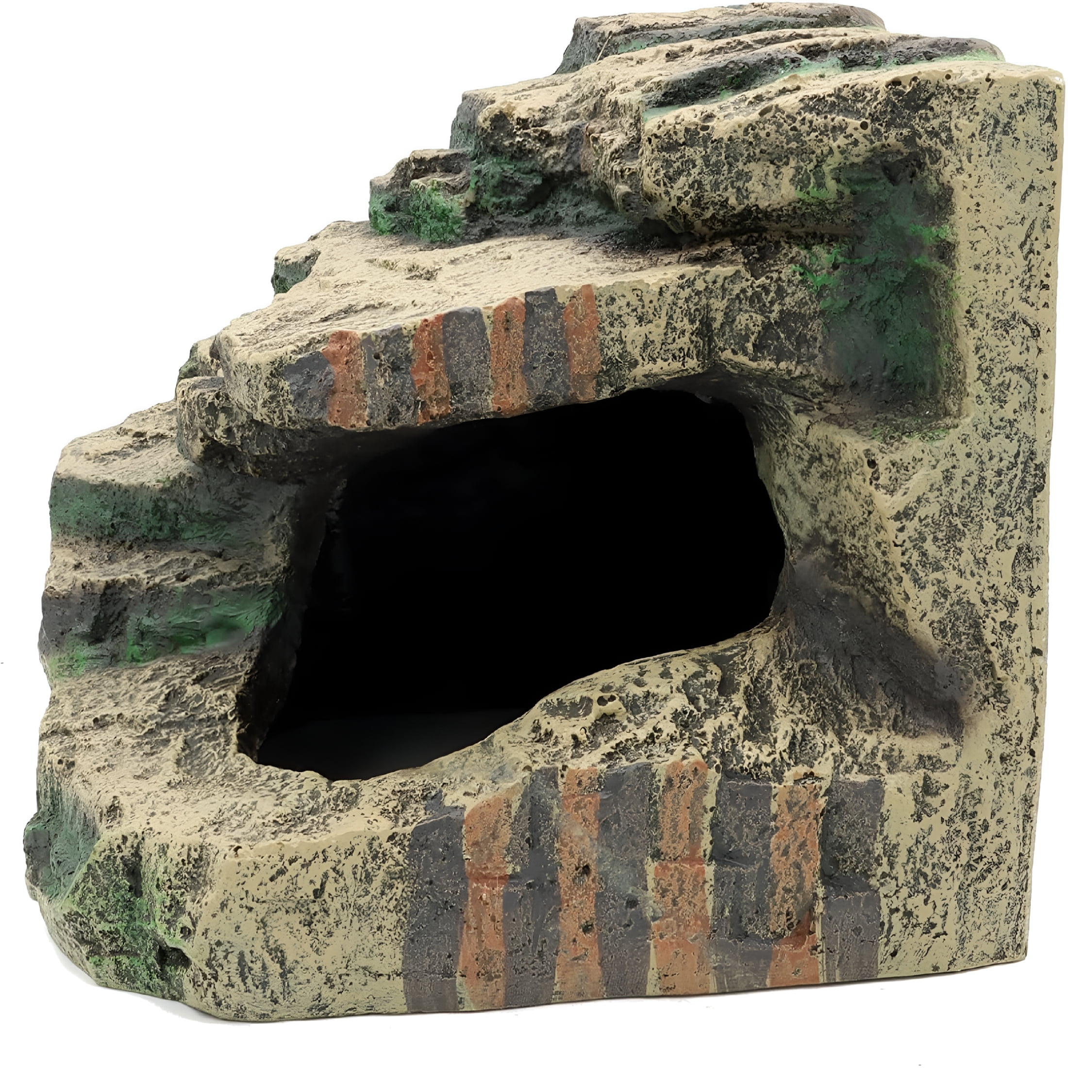 ACDANC Large Resin Reptile Tank Accessories Hideouts Cave Habitat Decor for Leopard Gecko Lizards Turtle