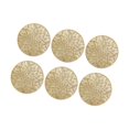 thumbnail image 4 of Posavasos de PVC reutilizables resistentes al calor para decoración del hogar, 6 unidades Oro, 4 of 9