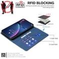thumbnail image 2 of Wallet Case for Google Pixel 10 Pro XL, RFID Blocking Credit Card Holder, Premium Splice PU Leather Magnetic Clasp Folio Kickstand Flip Shockproof Luxury Cover For Google Pixel 10 Pro XL,Blue, 2 of 9