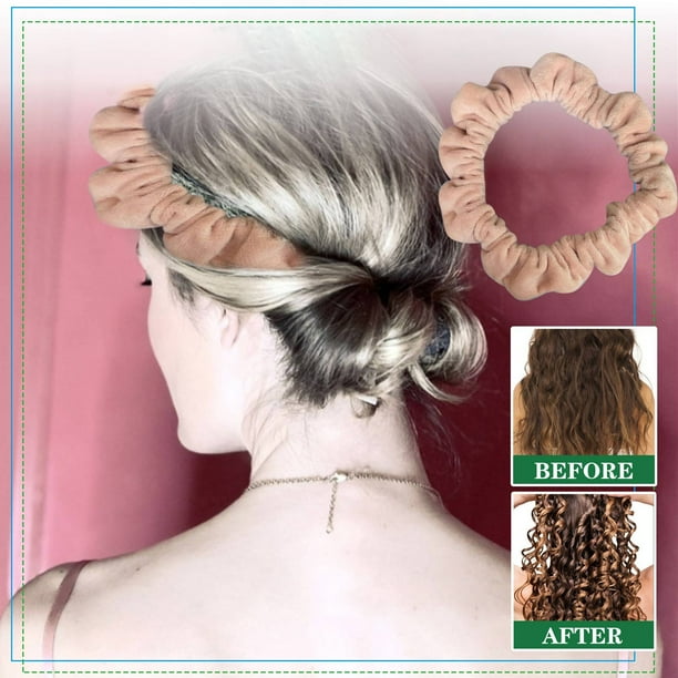 Fiudx Rizador de Pelo Sin Calor, Accesorio de Terciopelo Suave, Cómoda Diadema para Rizar El Cabello Durante El Sueño, Crea Rizos Sin Esfuerzo, Peinado En Casa, Perfecto para Personas Ocupadas, Satis