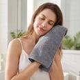 thumbnail image 2 of Kyusrd Hand Towels for Bathroom,Cotton Soft Absorbent Decorative Hand Towel for Face Spa Bath Gym Kitchen,Gray,34x74cm, 2 of 7