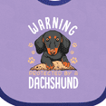 thumbnail image 4 of Inktastic Protected by a Dachshund Dog Boys or Girls Baby Bib, 4 of 4