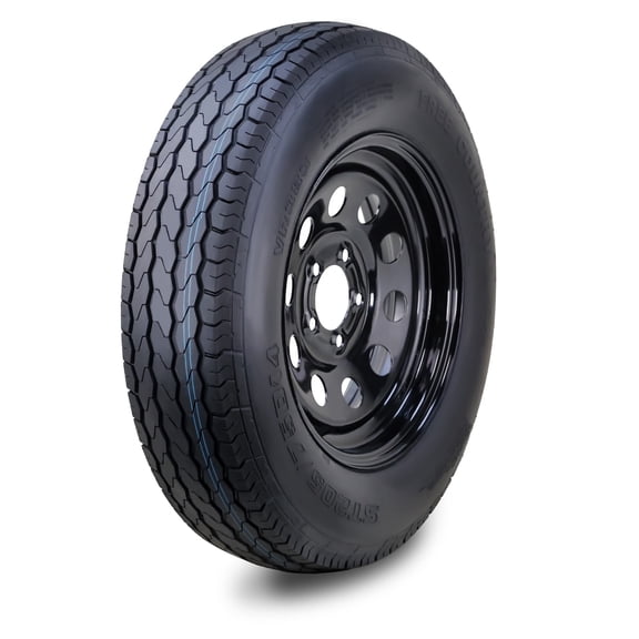 Free Country Trailer Tire Wheel Assembly ST205/75D14 6-Ply C 99L 5 Lug on 4.5" PCD Black Mod Rim