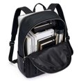 thumbnail image 3 of BadPiggies Travel Backpack for Women Men, Nylon Quilted College Laptop Backpack Fits 15.6" Laptop Personal Carry-on Size Bag with Trolley Sleeve, 3 of 9