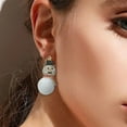 thumbnail image 4 of SUSHANG Rhinestone Snowman Earrings Women Christmas Snowman Earring Cute Earring, 4 of 6