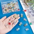 thumbnail image 3 of PH 60pcs Angel Wing Charms Colorful Fairy Dangle Pendants Gradient Color Heart Beads Charms Fairy Angel Pendants for Earrings Necklace Bracelet Keychain Jewelry Platinum Colorful, 3 of 5