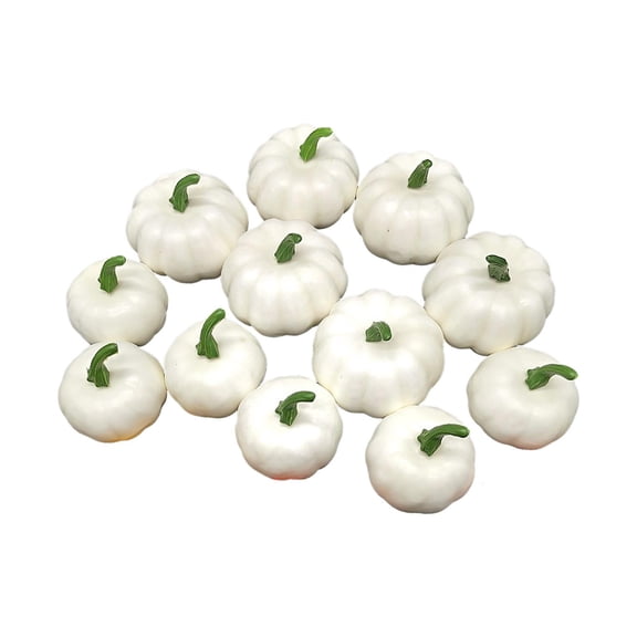 12Pcs Harvest Halloween Pumpkins Model Foam Props for Decorating Fall Craft Style A