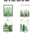 thumbnail image 5 of Forest Canvas Print Wall Art Green Watercolor Forest Pine Trees Floral Nature Woodland Nursery Decor 6PCS Multicolor Unframed Artwork for Living Room Bedroom DIY, 5 of 9