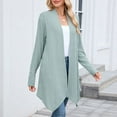 thumbnail image 6 of Gyexs Womens Open Front Knit Cardigan Long Batwing Sleeve Oversized Sweater Boho Pockets Coat (Green, Size XXL), 6 of 8