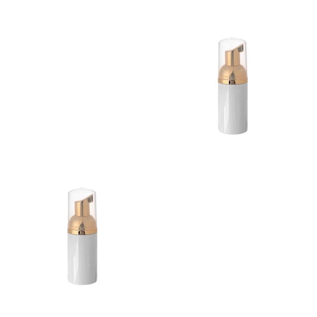 Vogacara Sub botella bomba de esmalte botellas dispensadoras removedor de plástico bombeo contenedor recargable con tapa suministros de maquillaje blanco y dorado 2piezas Vogacara CBP463732
