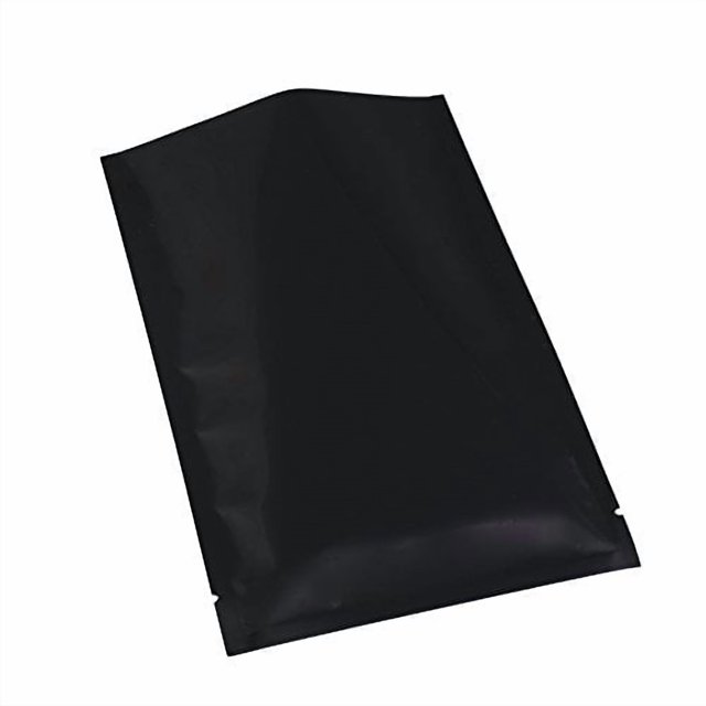 100x Premium glossy Black Mylar Foil Open Top Pouch Smell Proof Heat Seal Bags (9cm x 13cm)