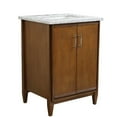 thumbnail image 6 of MCM 25" Rectangle Sink Vanity in Walnut/White Carrara Marble Stone, 6 of 11