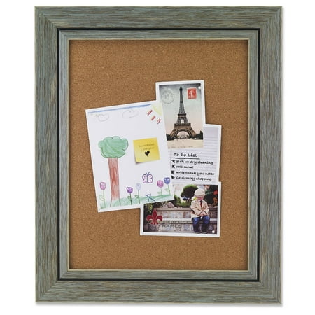 11x14 Weathered Gray Decorative Corkboard Frame Comes With Four