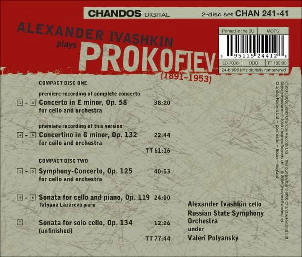 S. Prokofiev - Cello Concertos & Sonatas - Music & Performance - CD