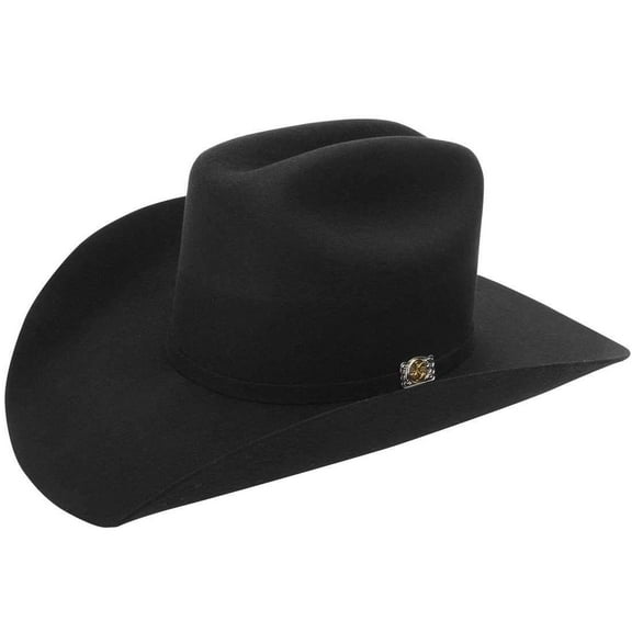 Black 100x Wool Felt Cowboy Hat 4" Brim 4 1/2" Crown Genuinely Handmade