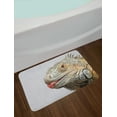 thumbnail image 2 of Iguana Bath Mat, Green Iguana Showing Tongue Nature Photography Realistic Animal Design, Plush Bathroom Decor Mat with Non Slip Backing, 29.5" X 17.5", Pale Sage Green White, by Ambesonne, 2 of 2