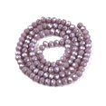 thumbnail image 3 of 20 strand Electroplate Glass Beads Strands Pearl Luster Plated Faceted Rondelle Medium Purple 4x3mm Hole: 0.4mm 110~115pcs/strand 39~40cm, 3 of 3