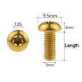 thumbnail image 5 of Wanyifa Titanium Alloy Bolts Torx M5x10 12mm for Bicycle Bike Disc Brake Cycle Rotor Screws Gr5,M5x10 mm,Gold,12 Pcs, 5 of 7