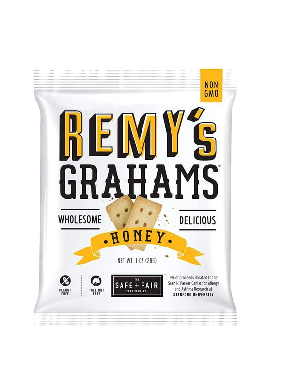Remys Nut Free All Natural Honey Grahams, 1 Ounce - 192 per case.