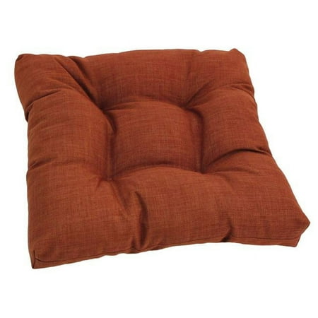 

19 in. Squared Solid Spun Polyester Tufted Dining Chair Cushion Cinnamon