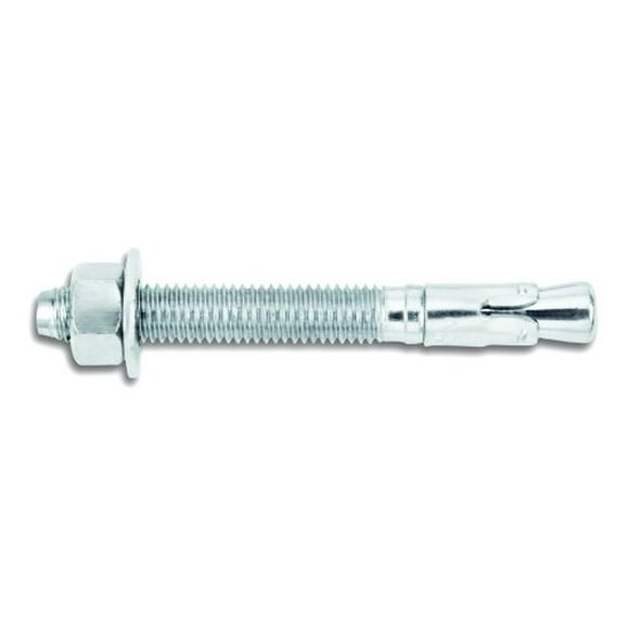 Powers Fastening Innovations 7424SD1 Power-Stud and Sd1 1/2-Inch by 5-1/2-Inch Type Carbon Steel Wedge Expansion Anchor Carbon Steel Clip, 50 Per Box