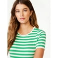 thumbnail image 3 of Free Assembly Women's Ribbed Crewneck Tee with Short Sleeves, Sizes XS-XXXL, 3 of 8