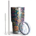 thumbnail image 2 of 30oz Pioneer Flower Tumblers Stainless Steel Tumbler with Lid and Straw,Vacuum Insulated Double Wall Travel Tumbler Cups Mug with Cleaning Brush for Coffee,Tea, 2 of 7