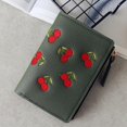 thumbnail image 4 of Lady Wallet Creative Embroidery Cherry Card Pouch Clutch Wallet Card Wallet, 4 of 10