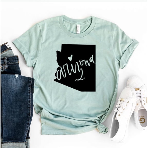 Arizona T-shirt Desert Shirt Home State Tee Adventure Tshirt Christmas Gift For Her Cactus Shirts Women's Summer Top