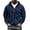 A Navy, variant on Mens Jacket Dqueduo Men's Solid Color Long Sleeve Hoodie Jacket Casual Comfortable Outerwear, Sizes S-XXXL Black XL