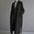 thumbnail image 2 of XBMego Trench-Coat Oversize en Laine Mélangée Cachemire pour Femmes, 2 of 5