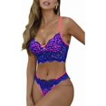 thumbnail image 1 of LinenLoon Neon Two Tone, Double Layer, High Leg Bottom, 2 Pieces Lingerie, 1 of 5