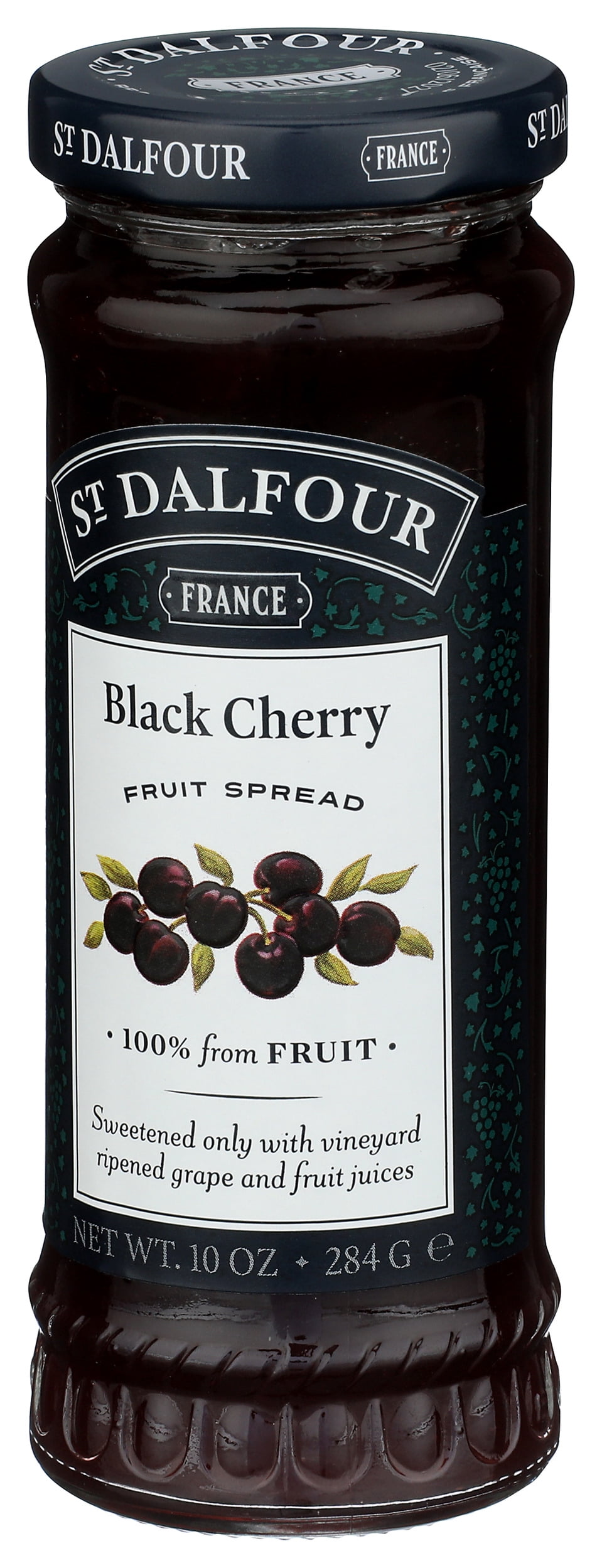 Pack of 6, St Dalfour Black Cherry Fruit Spread, 10 oz