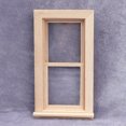 thumbnail image 2 of Ventana de madera en miniatura a escala 1:12 sin terminar para casa de muñecas, 2 of 3